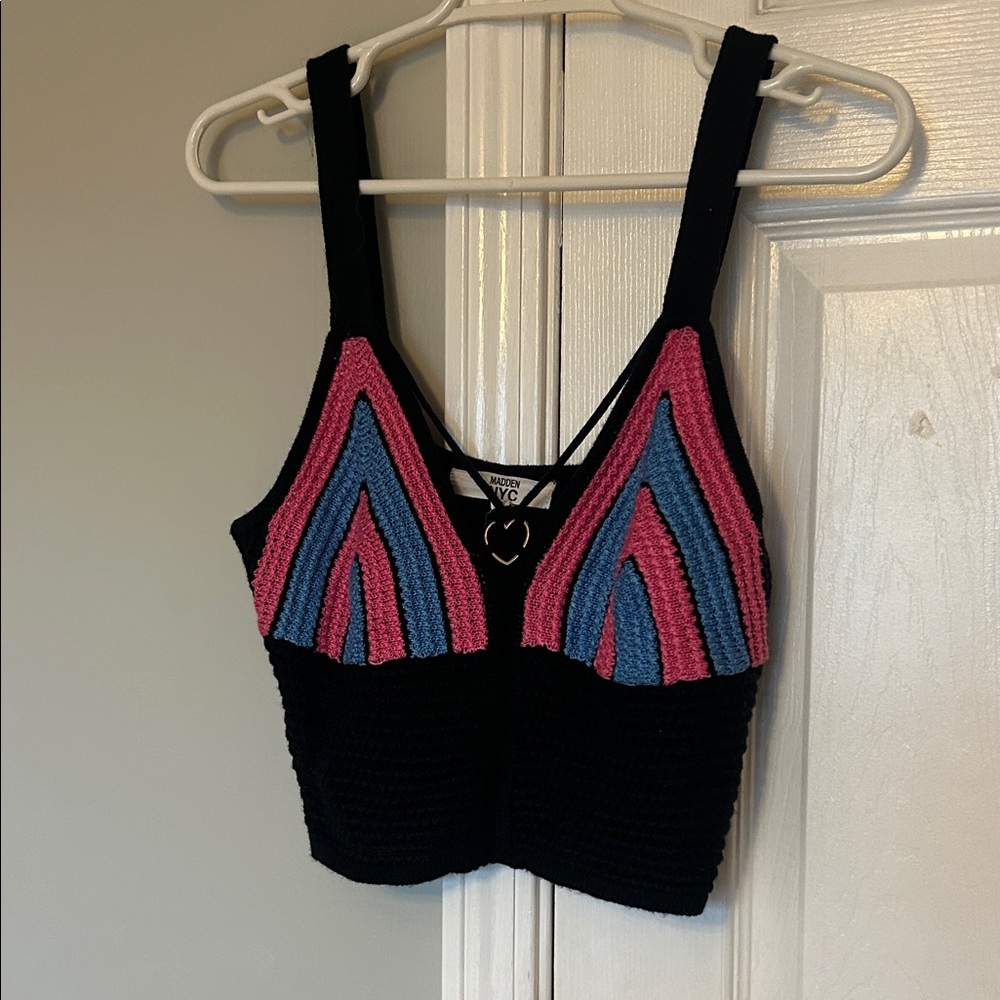Colorful Knit Crop Top